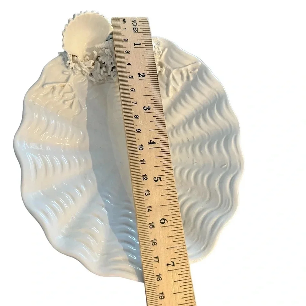 Vintage Italian White Shell Dish